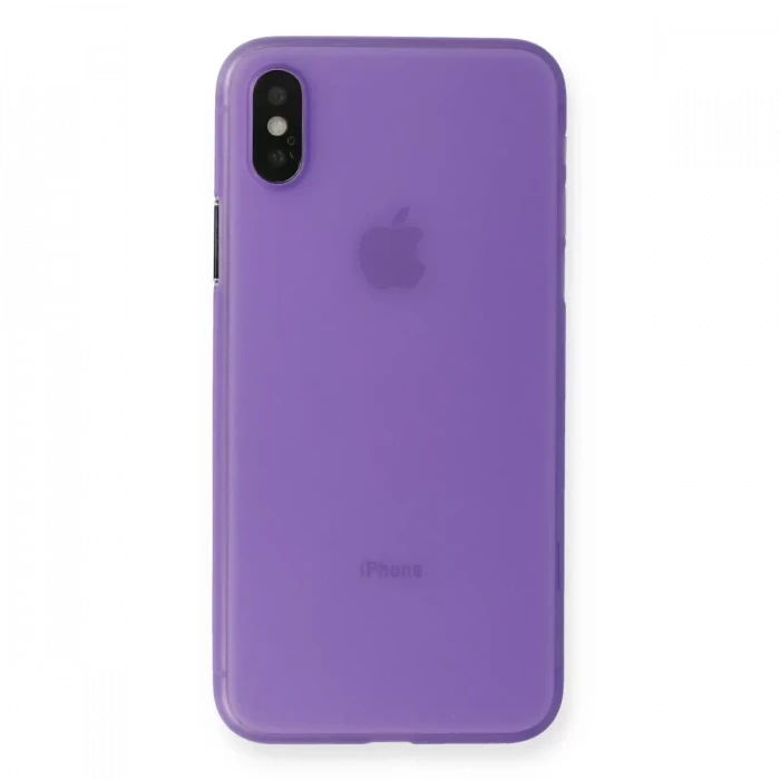 Newface Apple iPhone XS Max Kılıf PP Ultra İnce Kapak - Mor