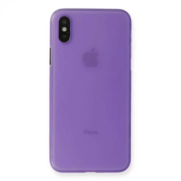 Newface Apple iPhone XS Max Kılıf PP Ultra İnce Kapak - Mor