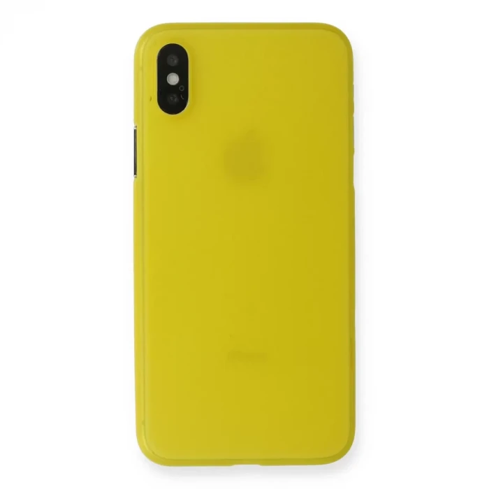 Newface Apple iPhone XS Max Kılıf PP Ultra İnce Kapak - Sarı