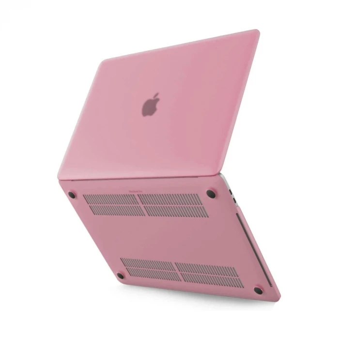 Newface Apple Macbook Pro 13 2020 Macbook Buzlu Kapak - Pembe