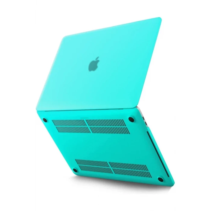 Newface Apple Macbook Pro 13 2020 Macbook Buzlu Kapak - Yeşil