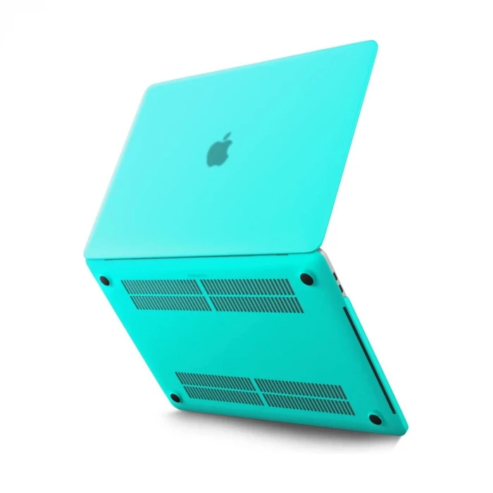 Newface Apple Macbook Pro 13 2020 Macbook Buzlu Kapak - Yeşil