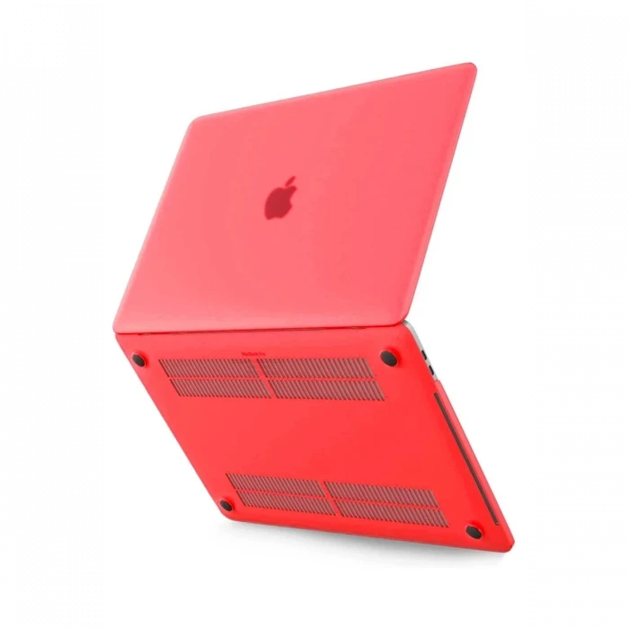 Newface Apple Macbook Pro 13 2021 Macbook Buzlu Kapak - Kırmızı