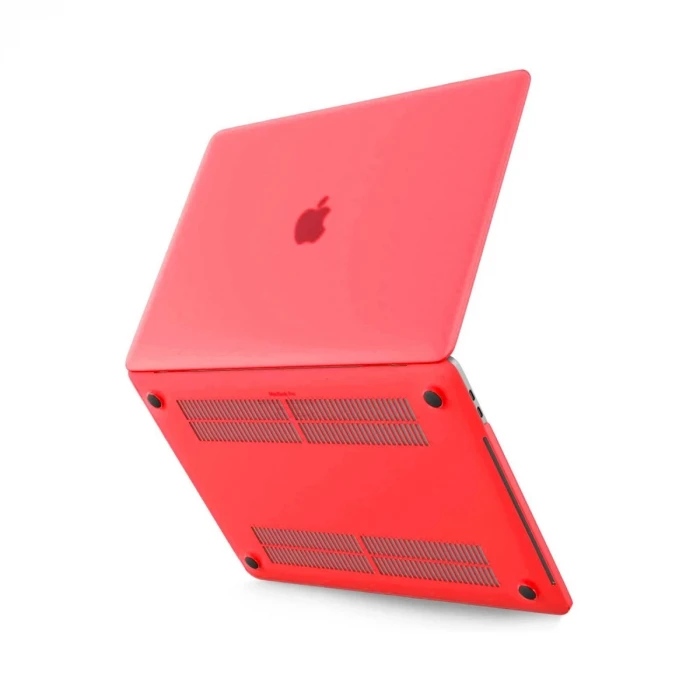 Newface Apple Macbook Pro 13 2021 Macbook Buzlu Kapak - Kırmızı