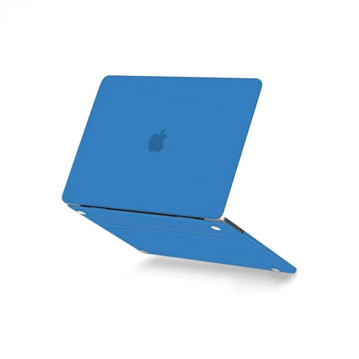 Newface Apple Macbook Pro 13 2021 Macbook Buzlu Kapak - Mavi