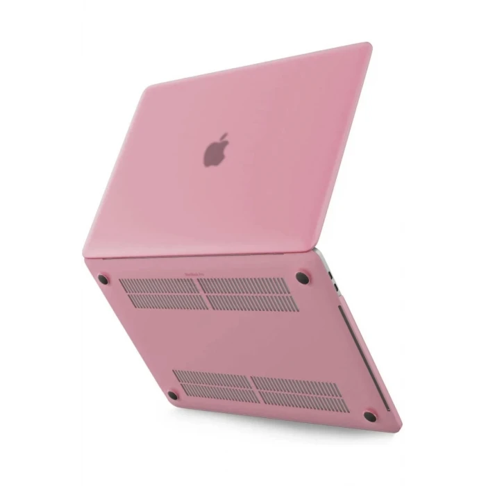 Newface Apple Macbook Pro 13 2021 Macbook Buzlu Kapak - Pembe