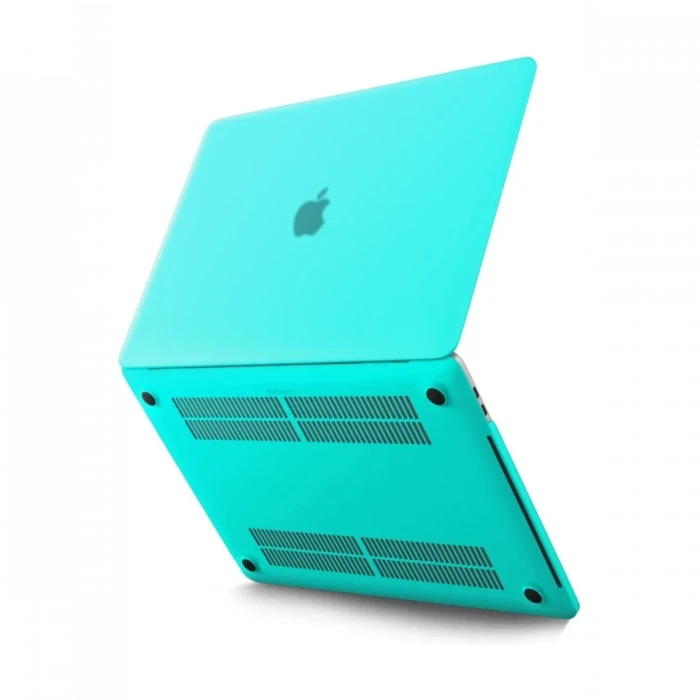 Newface Apple Macbook Pro 13 2021 Macbook Buzlu Kapak - Yeşil