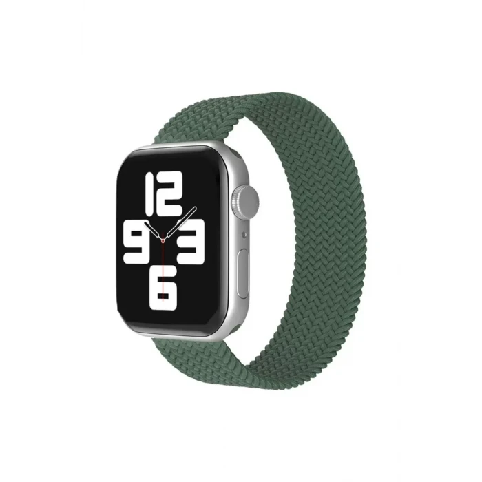 Newface Apple Watch 38mm Ayarlı Solo Silikon Kordon - Haki Yeşil