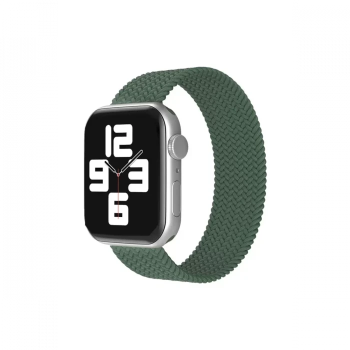 Newface Apple Watch 38mm Ayarlı Solo Silikon Kordon - Haki Yeşil