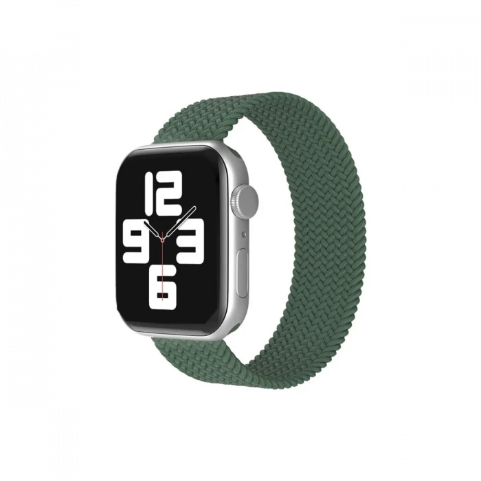 Newface Apple Watch 38mm Ayarlı Solo Silikon Kordon - Haki Yeşil