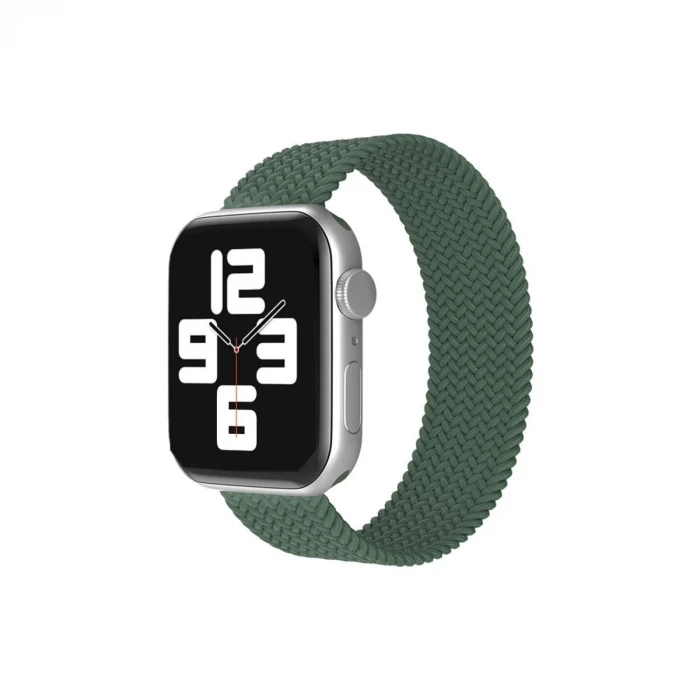 Newface Apple Watch 38mm Ayarlı Solo Silikon Kordon - Haki Yeşil