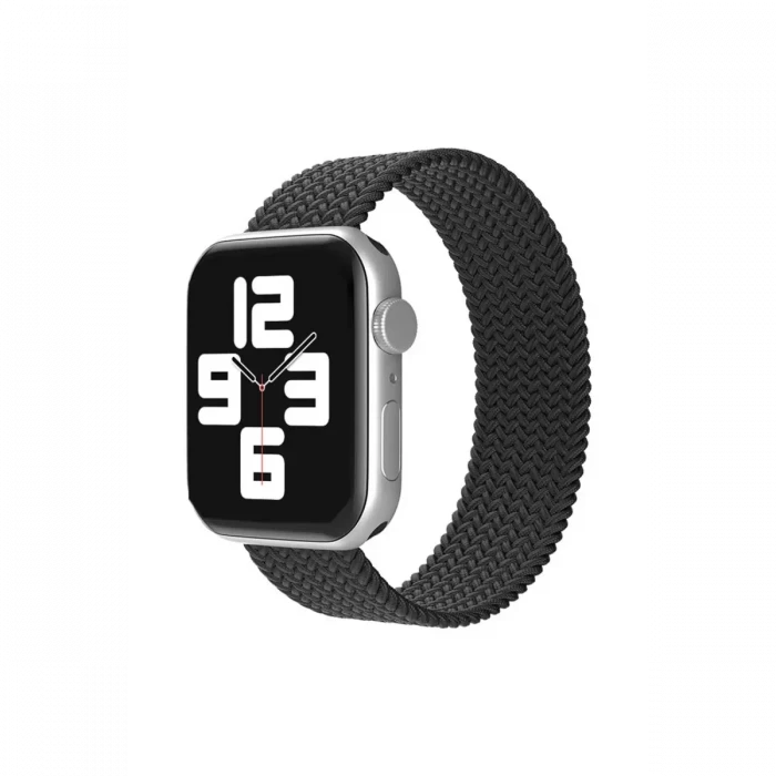 Newface Apple Watch 38mm Ayarlı Solo Silikon Kordon - Siyah
