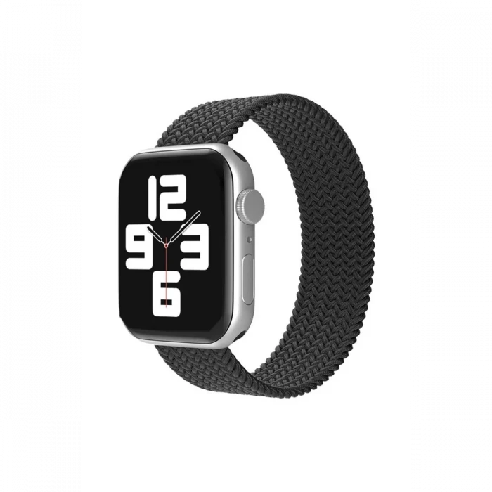 Newface Apple Watch 38mm Ayarlı Solo Silikon Kordon - Siyah