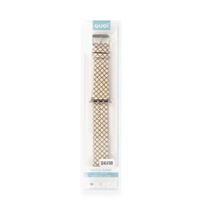 Newface Apple Watch 38mm Karo Motif Kordon - Mavi