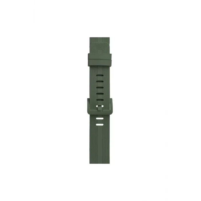 Newface Apple Watch 38mm KR408 Çizgili Silikon Kordon - Koyu Yeşil