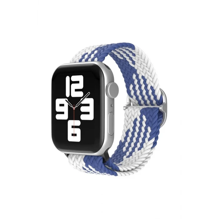 Newface Apple Watch 38mm Star Kordon - Mavi-Beyaz