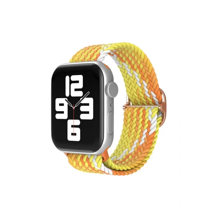 Newface Apple Watch 38mm Star Kordon - Turuncu-Sarı