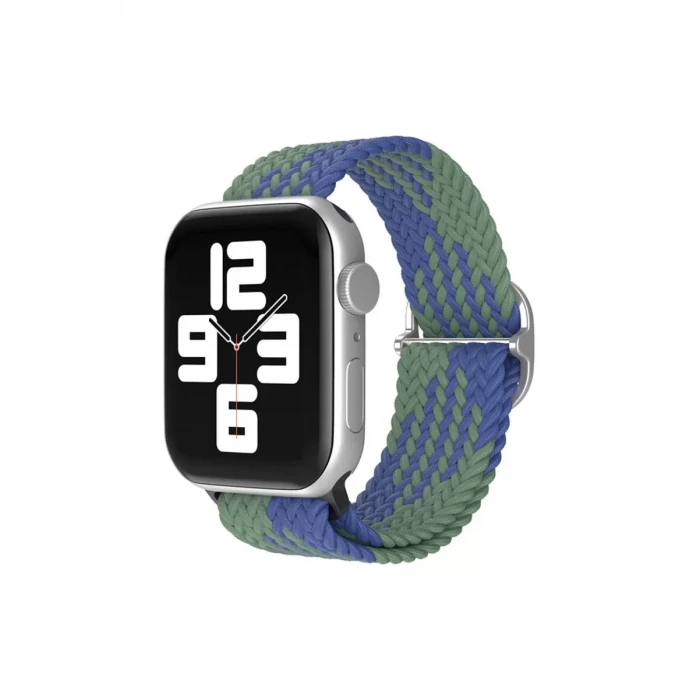 Newface Apple Watch 38mm Star Kordon - Yeşil-Lacivert