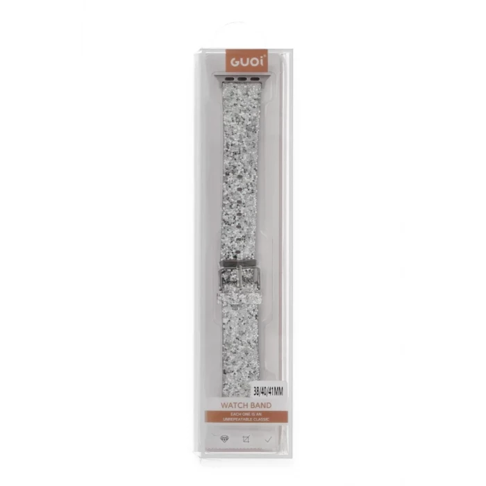 Newface Apple Watch 38mm Starry Taşlı Kordon - Gümüş