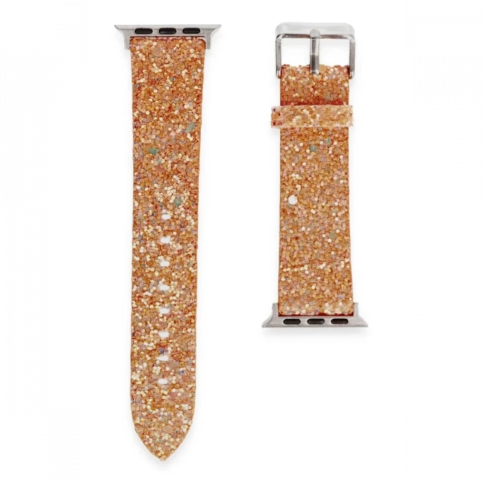 Newface Apple Watch 38mm Starry Taşlı Kordon - Pudra