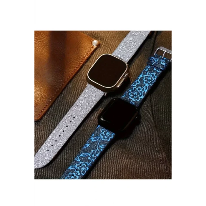 Newface Apple Watch 42mm Creeper Desenli Kordon - Rose Gold