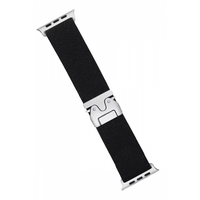 Newface Apple Watch 42mm Forest Kumaş Kordon - Siyah