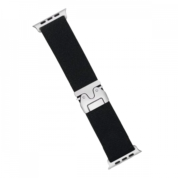 Newface Apple Watch 42mm Forest Kumaş Kordon - Siyah