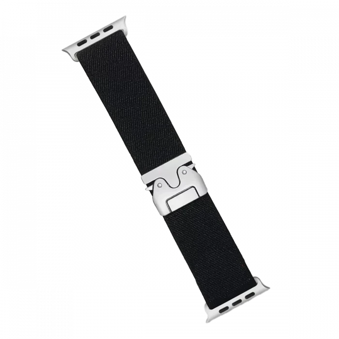 Newface Apple Watch 42mm Forest Kumaş Kordon - Siyah