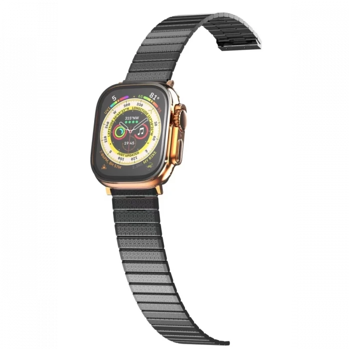 Newface Apple Watch 42mm Made Metal Kordon - Siyah