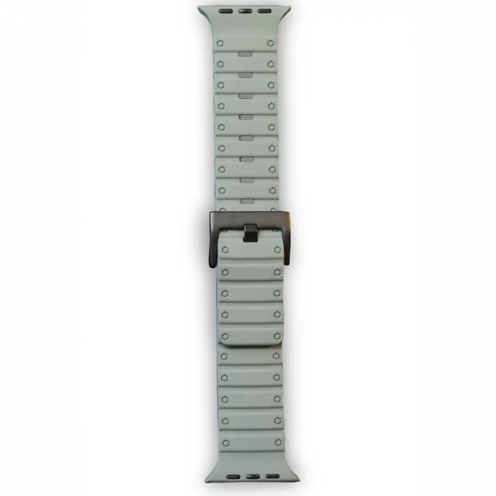 Newface Apple Watch 42mm Magnus Mıknatıslı Silikon Kordon - Gri