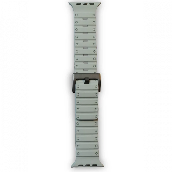 Newface Apple Watch 42mm Magnus Mıknatıslı Silikon Kordon - Gri