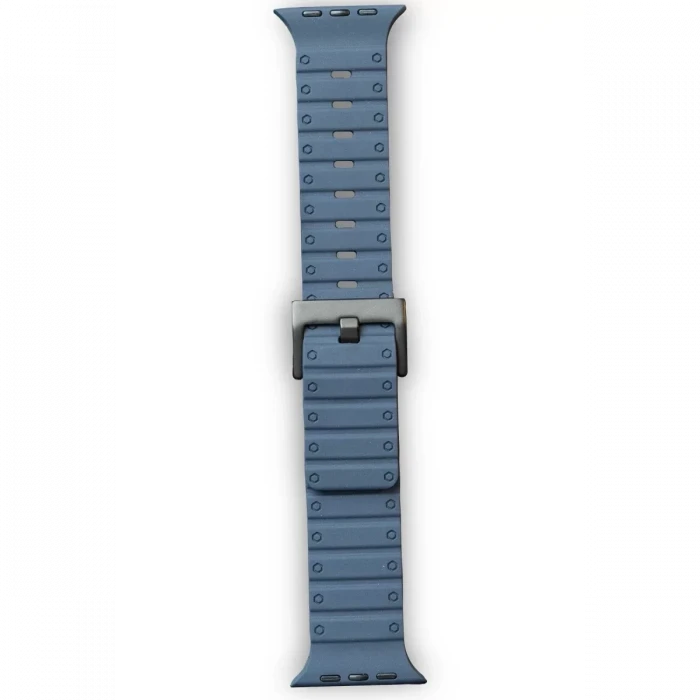 Newface Apple Watch 42mm Magnus Mıknatıslı Silikon Kordon - Mavi