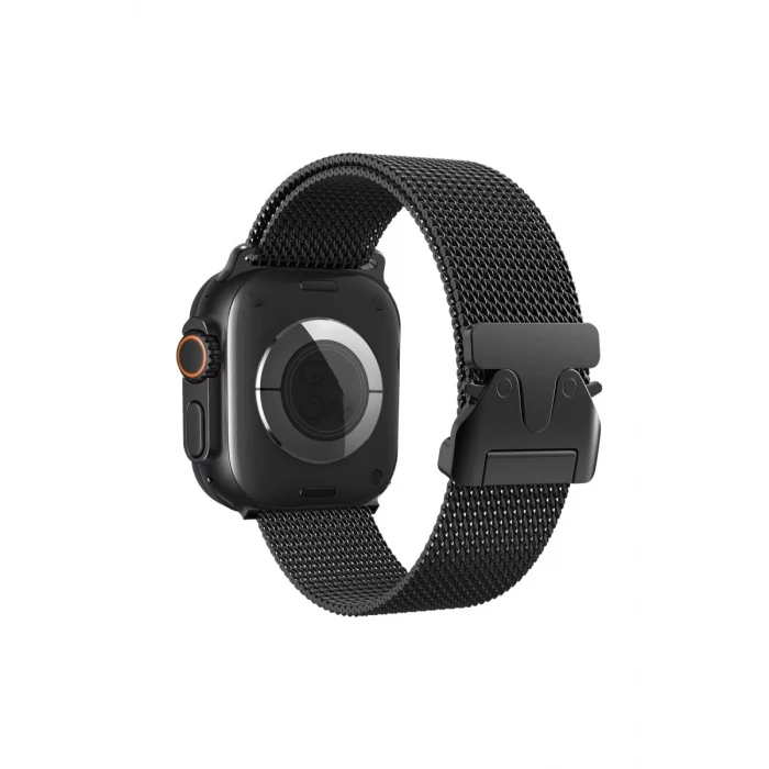 Newface Apple Watch 42mm Milano Metal Kordon - Siyah