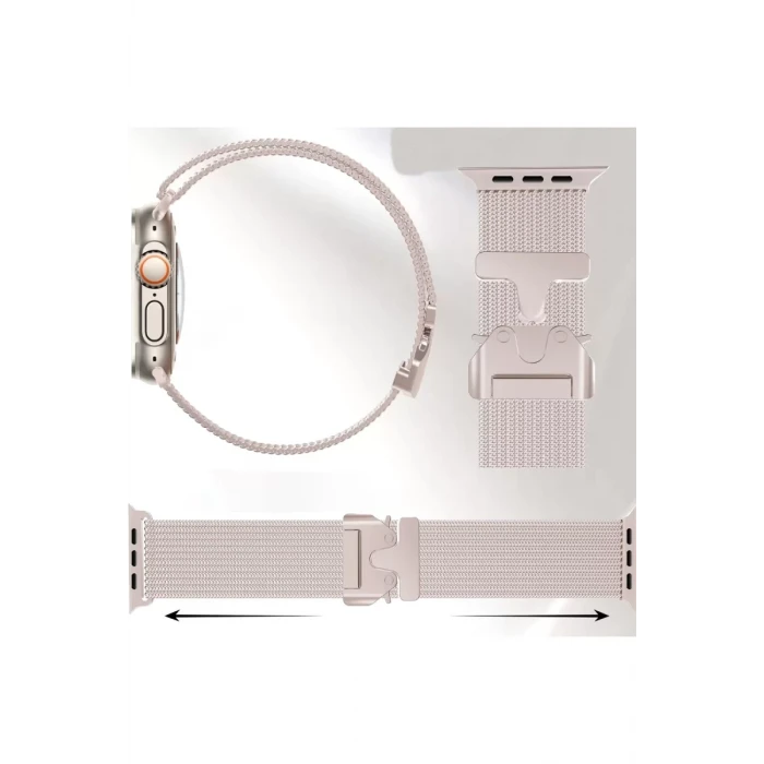 Newface Apple Watch 42mm Milano Metal Kordon - Siyah