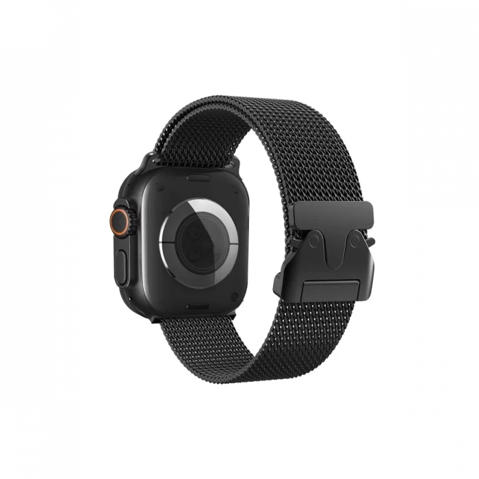 Newface Apple Watch 42mm Milano Metal Kordon - Siyah