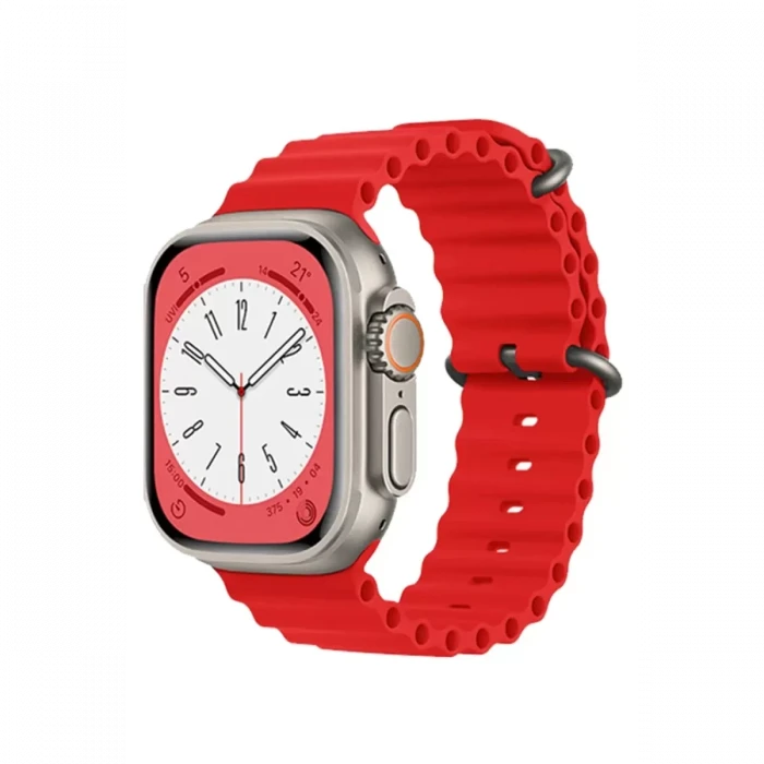 Newface Apple Watch 42mm Ocean Kordon - Kırmızı