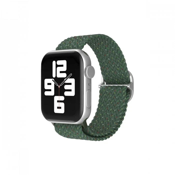 Newface Apple Watch 42mm Star Kordon - Benekli Koyu Yeşil