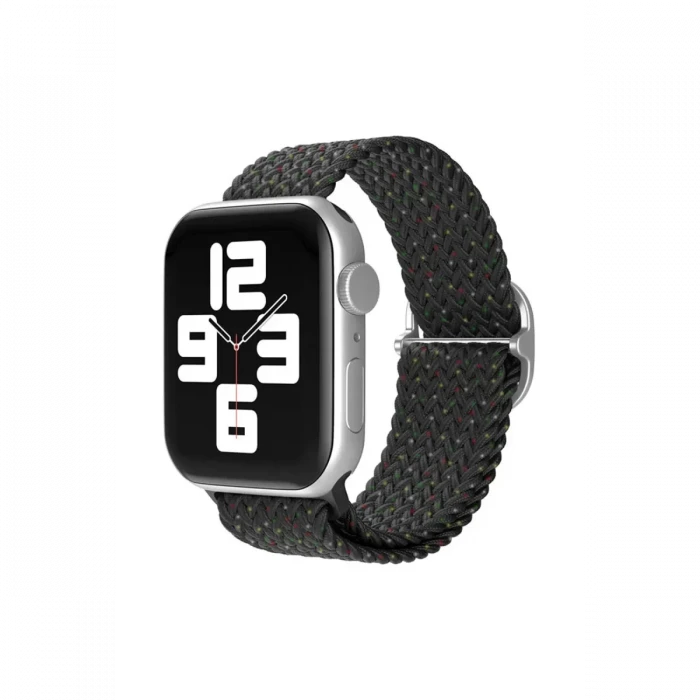 Newface Apple Watch 42mm Star Kordon - Benekli Siyah