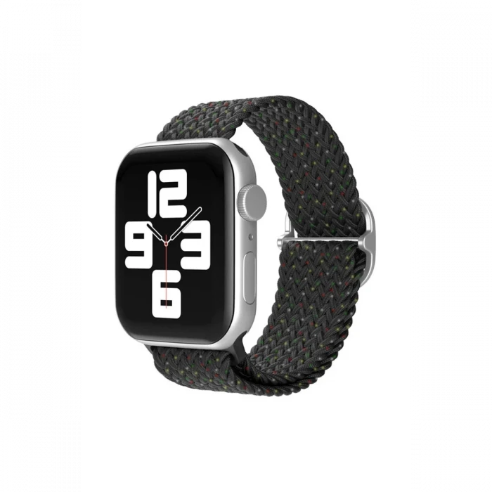 Newface Apple Watch 42mm Star Kordon - Benekli Siyah