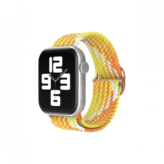 Newface Apple Watch 42mm Star Kordon - Turuncu-Sarı