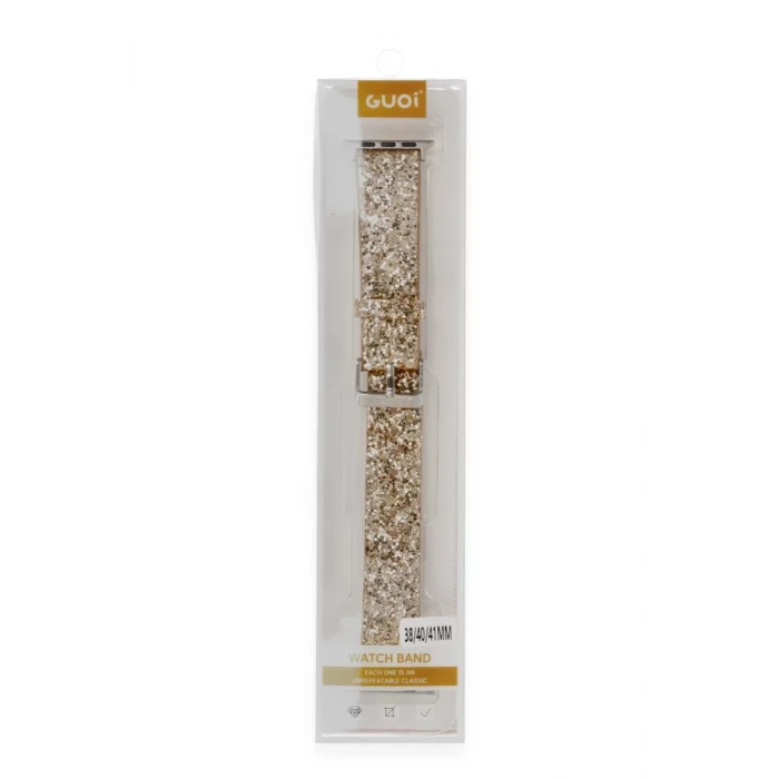 Newface Apple Watch 42mm Starry Taşlı Kordon - Gold