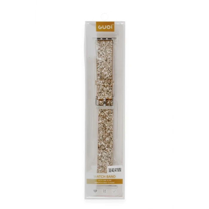 Newface Apple Watch 42mm Starry Taşlı Kordon - Gold