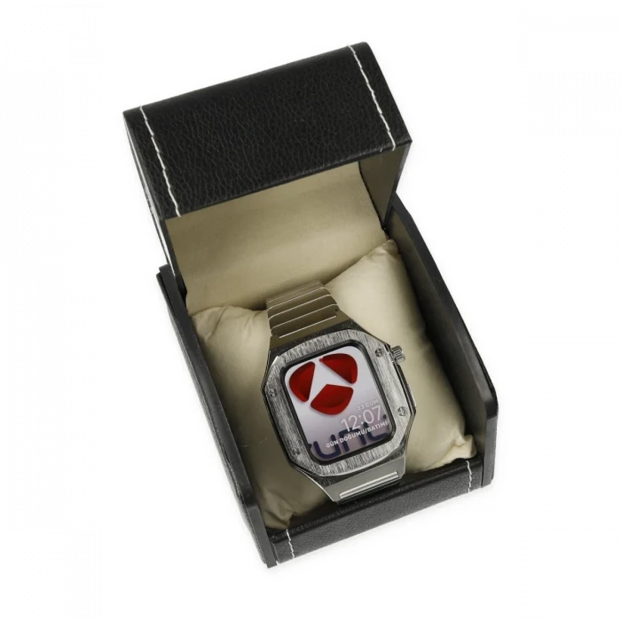 Newface Apple Watch 44mm KR409 Metal Kordon - Gümüş