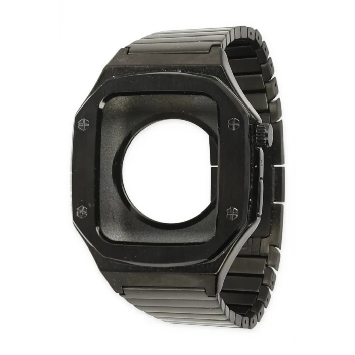 Newface Apple Watch 44mm KR409 Metal Kordon - Siyah