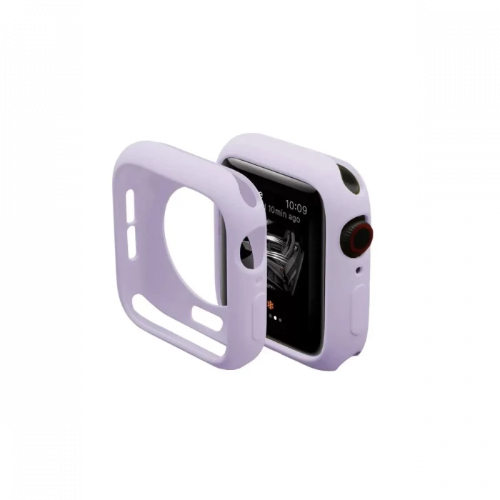 Newface Apple Watch 44mm Silikon Alt Kasa - Lila