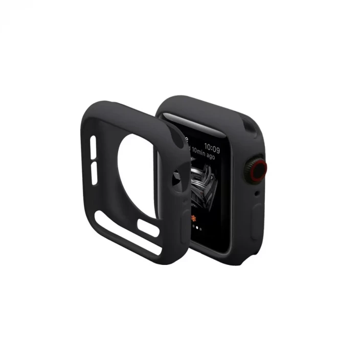 Newface Apple Watch 44mm Silikon Alt Kasa - Siyah