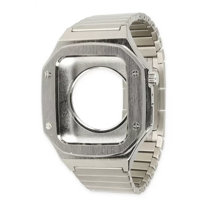Newface Apple Watch 45mm KR409 Metal Kordon - Gümüş