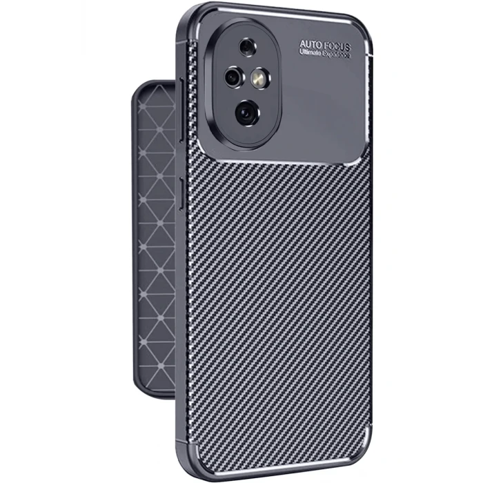 Newface Honor 200 Kılıf Auto Focus Karbon Kapak - Lacivert