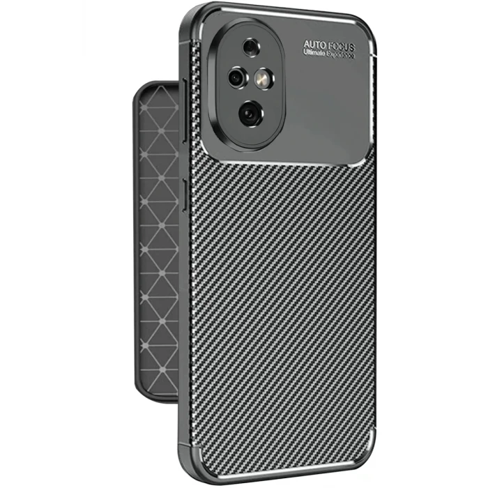 Newface Honor 200 Kılıf Auto Focus Karbon Kapak - Siyah