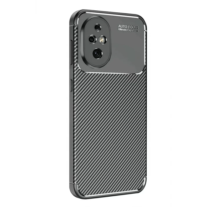 Newface Honor 200 Kılıf Auto Focus Karbon Kapak - Siyah